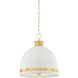 Briscoe 3 Light 20.25 inch Aged Brass and Soft White Pendant Ceiling Light